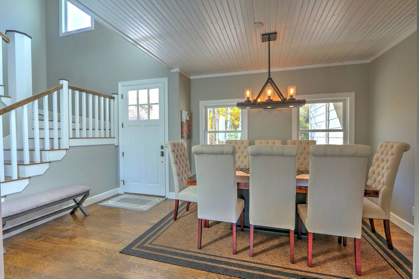 Formal dining room with seating for 8