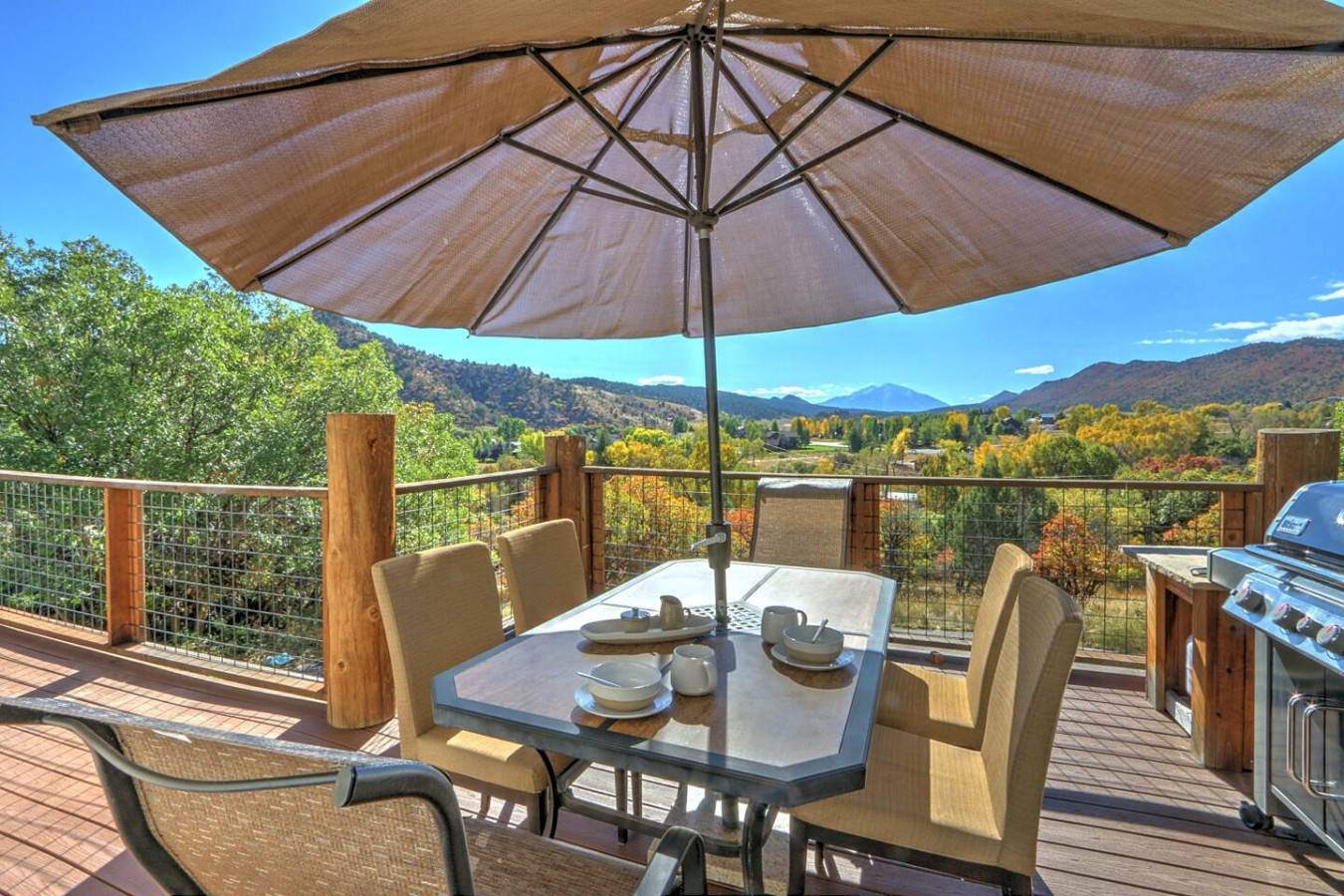 Outdoor dining table