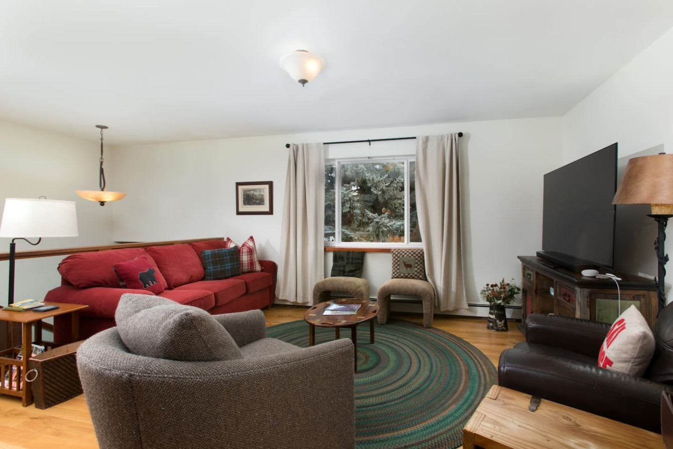 Living Room Area, Smart TV, and Queen Sleeper