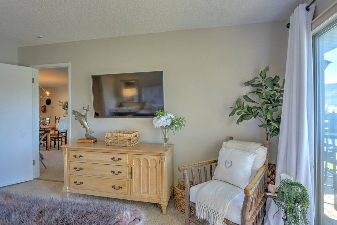 Primary bedroom with Smart TV