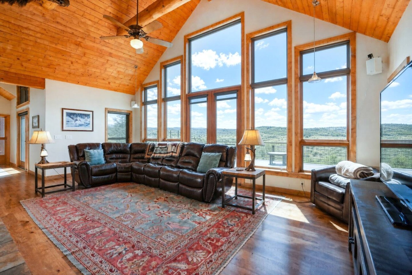 Large family couch, in main living room