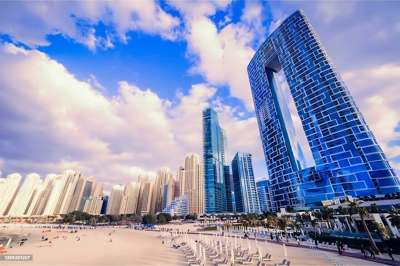 Stunning Beachfront View: Bask in luxury with breathtaking skyline vistas and sandy shores!