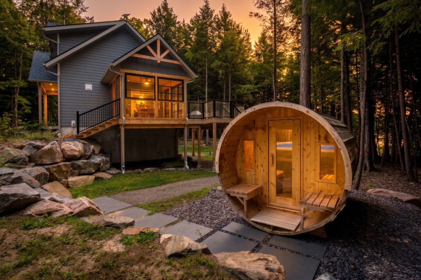 The Huron Woods Retreat with Sauna & Sports Court