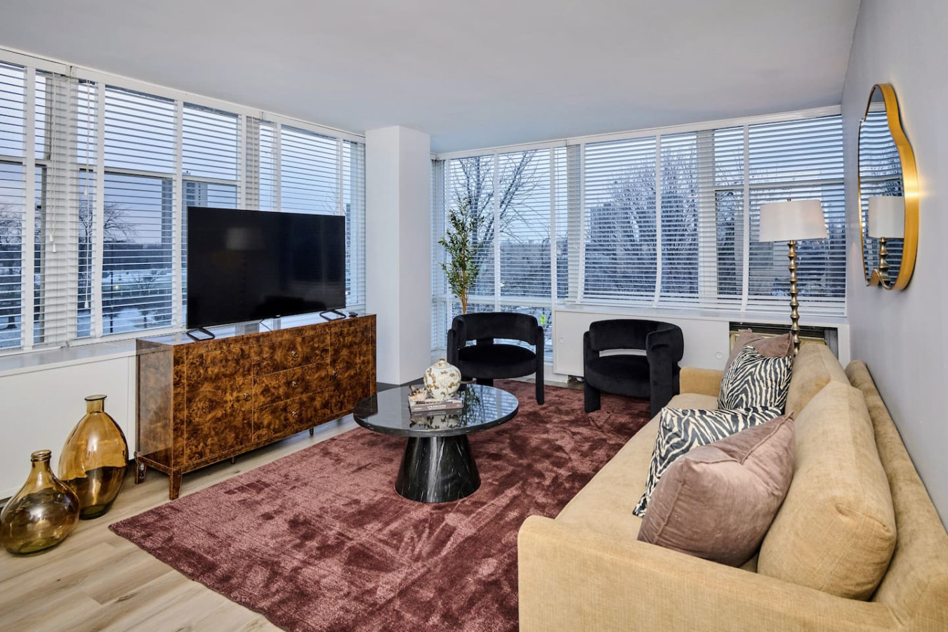 Modern 2BR w/ City View | Fast Wi-Fi + Gym