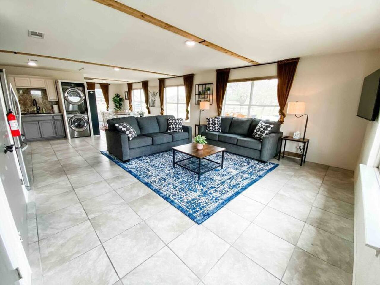 Kitchen &amp; Living room for the 5 bedroom on one side of Stables.