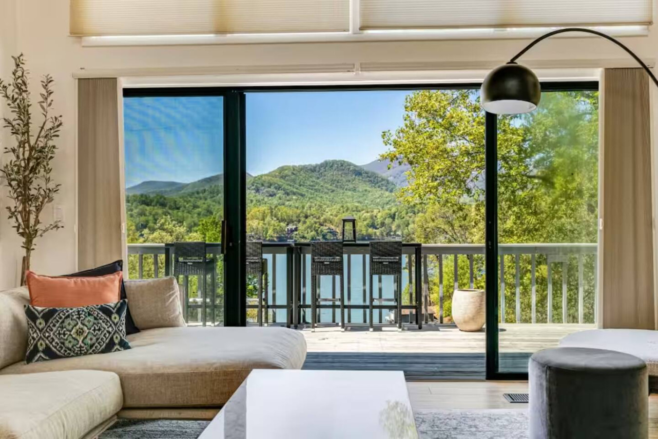 Lake Lure Modern Retreat | Marina Access + Views