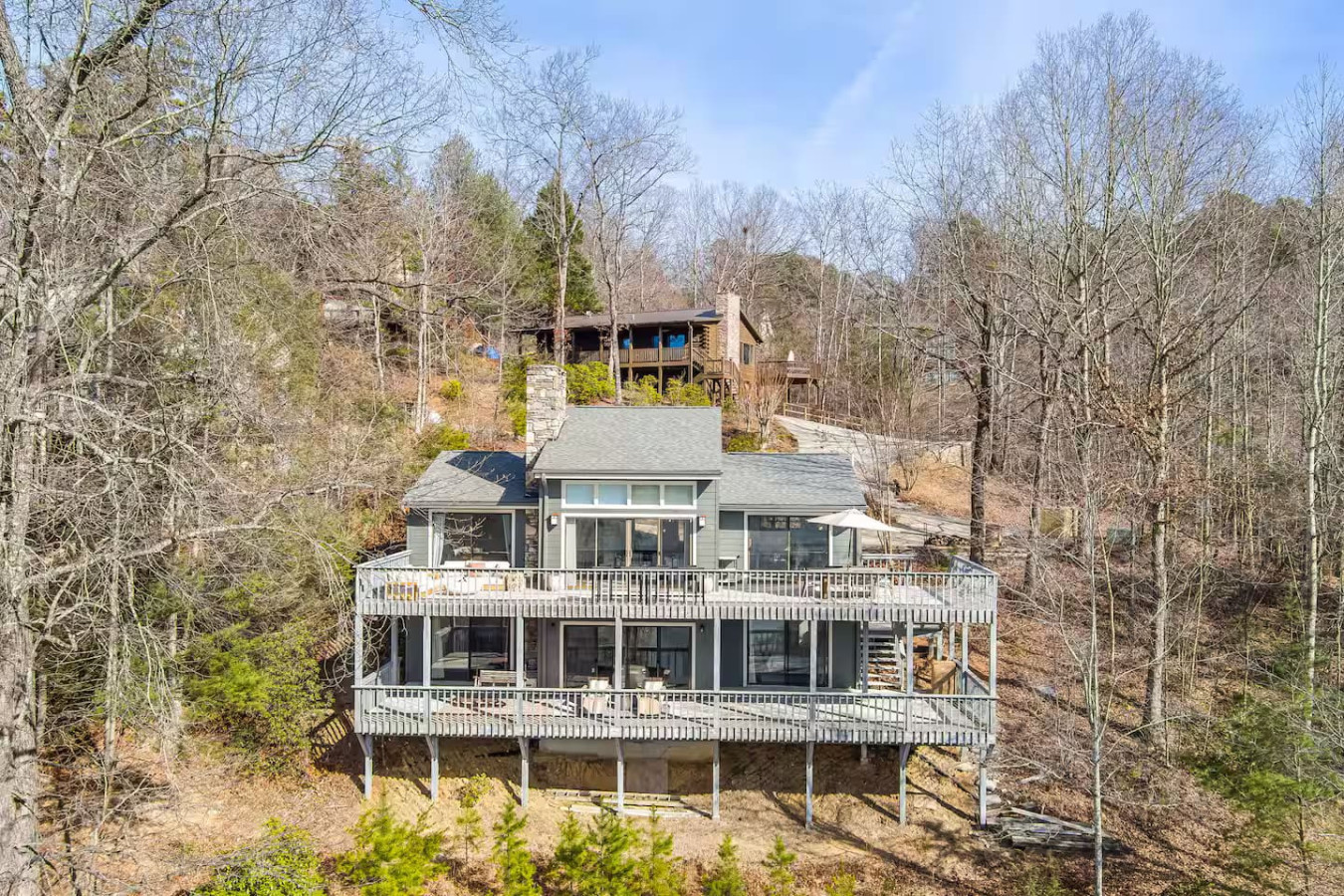 Lake Lure Modern Retreat | Marina Access + Views