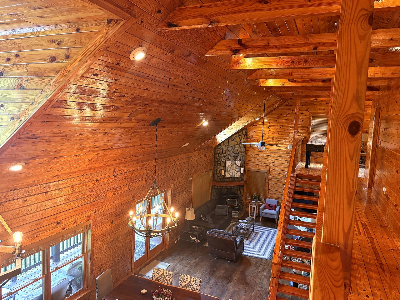 Great room from loft