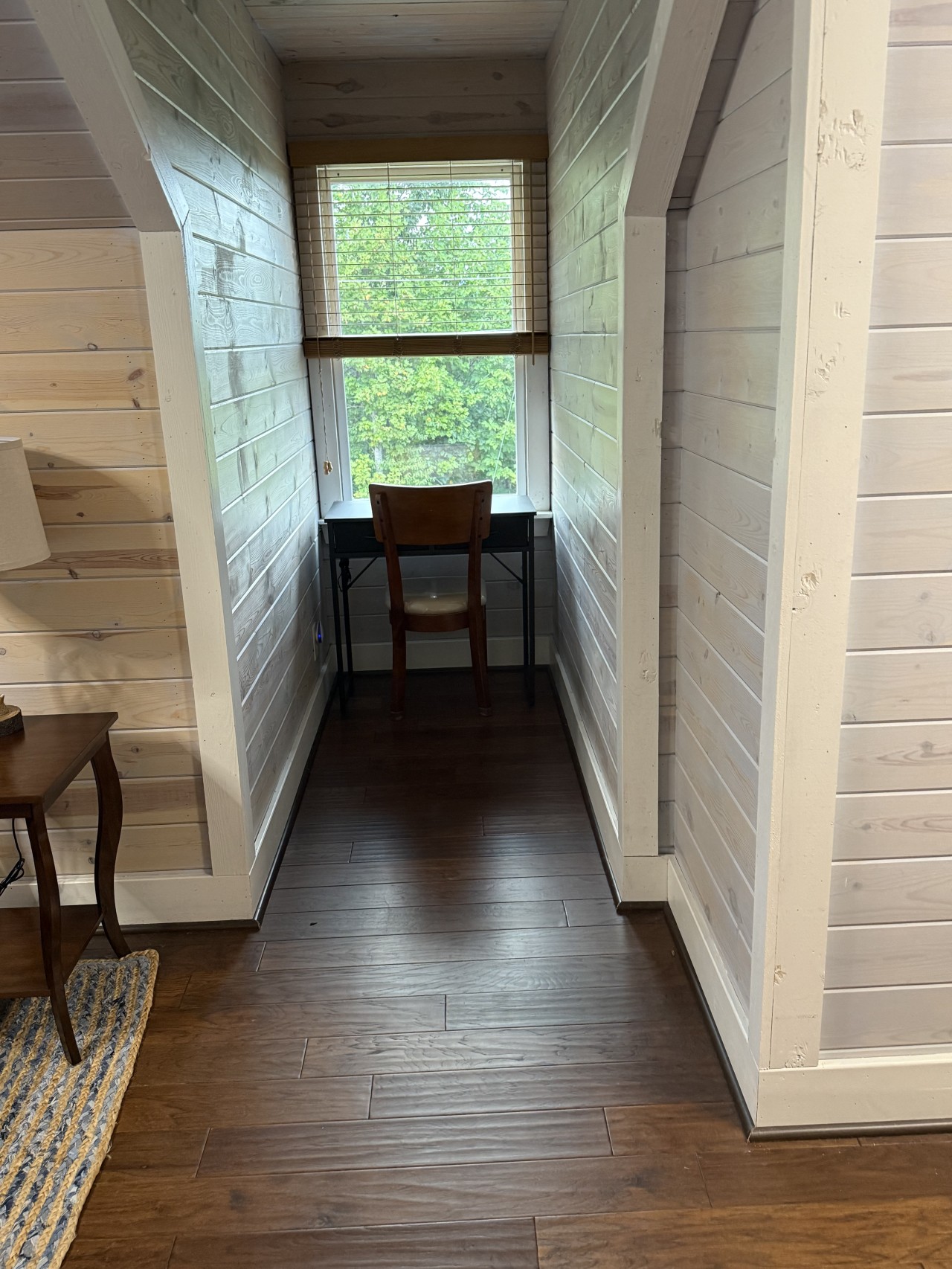Loft suite desk nook with a window seat