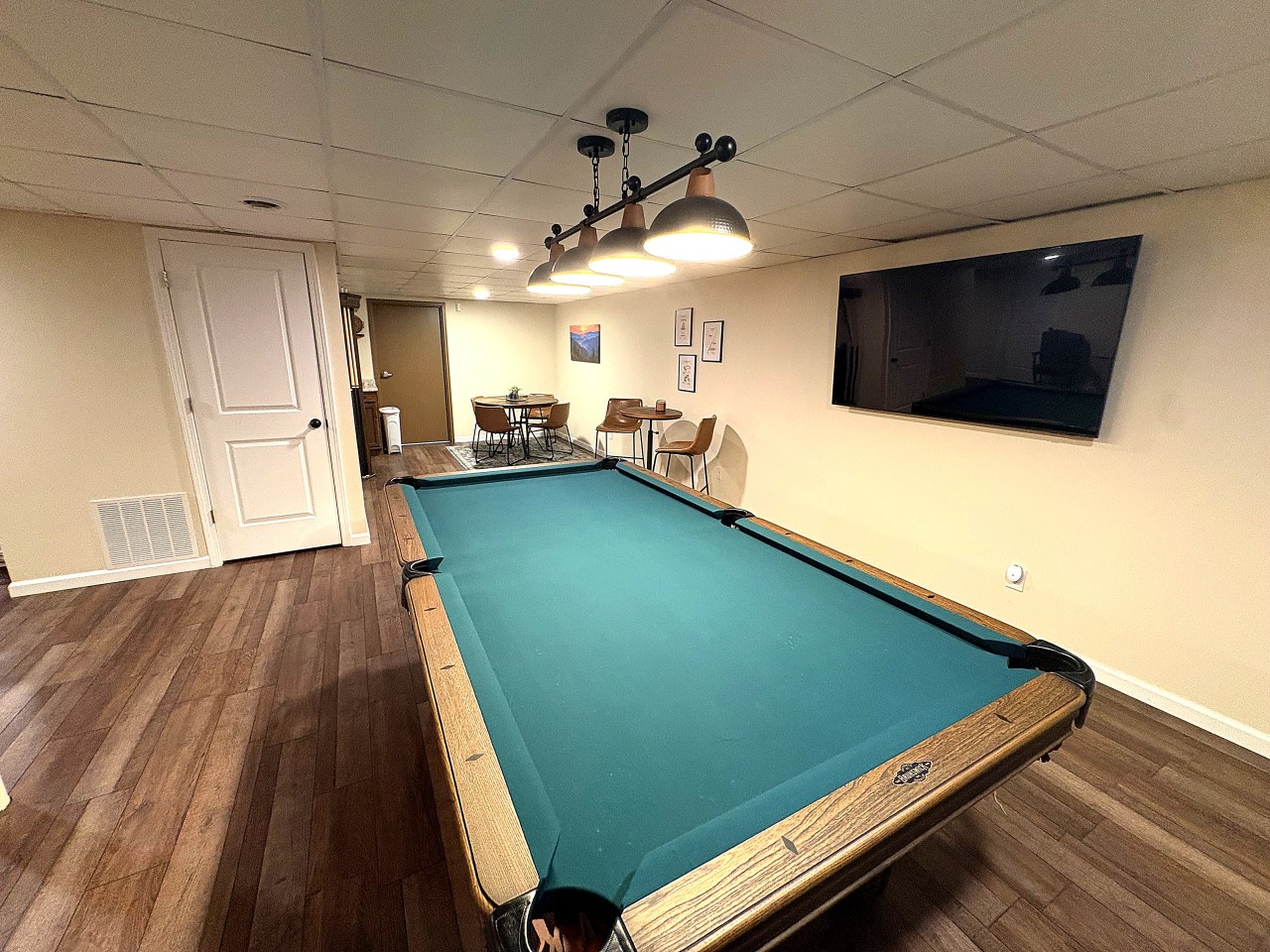 Pool table tv
