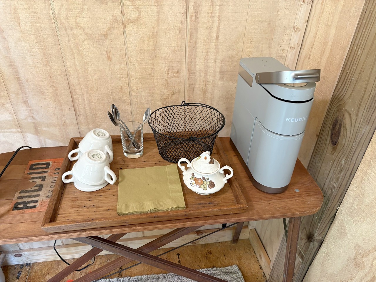 Coffee station in the bunkhouse.jpg