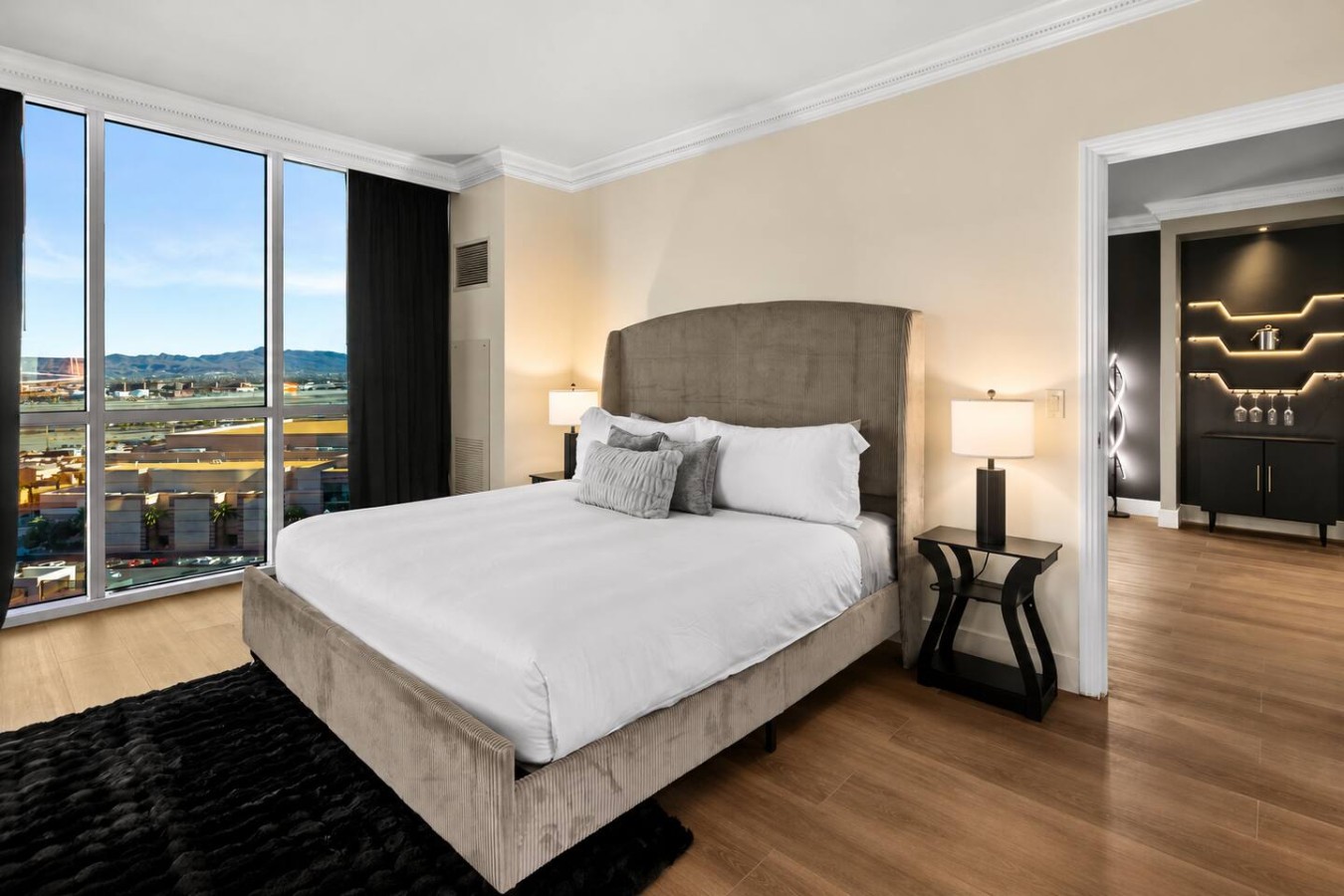 Modern Vegas Suite | Balcony + Sphere Views — gallery photograph 3