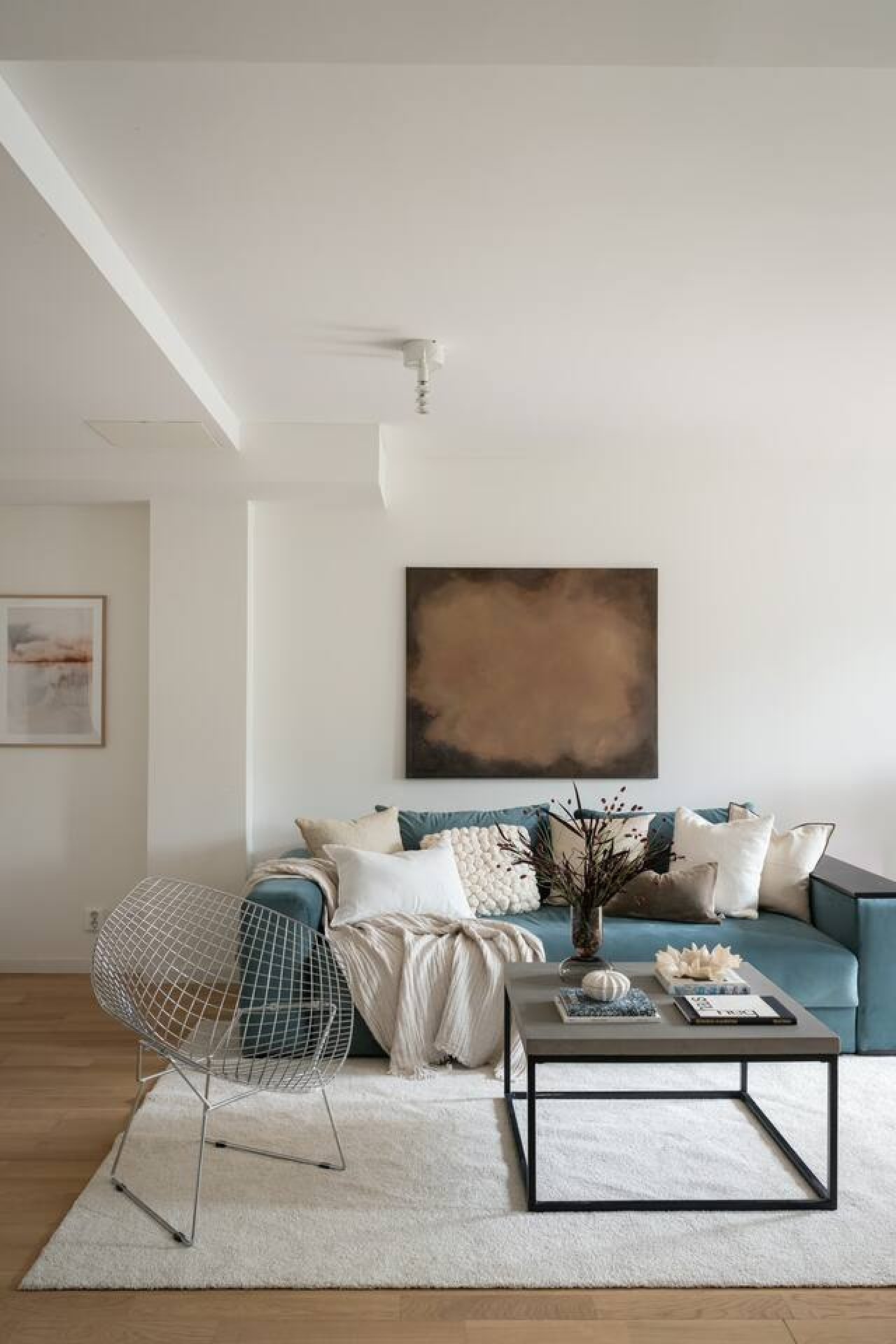 Bedroom of the apartment in Stora Mossen, Bromma