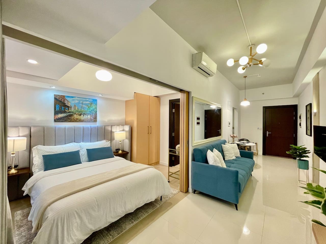A cozy, well-designed 41 sqm one-bedroom with a private balcony—your perfect BGC escape. Relax in a queen-size bed for restful nights and enjoy a warm, inviting space that makes every stay comfortable, memorable, and fun.