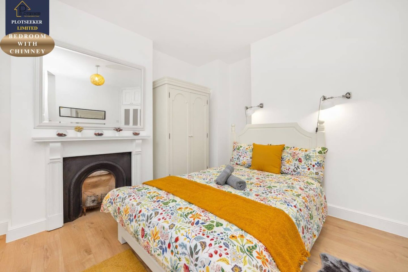 BEDROOM WITH CHIMNEY