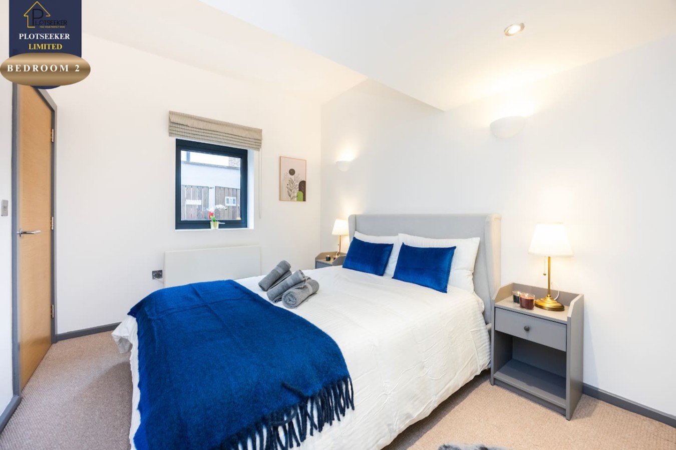 BEDROOM WITH ROOM DARKENING SHADES
