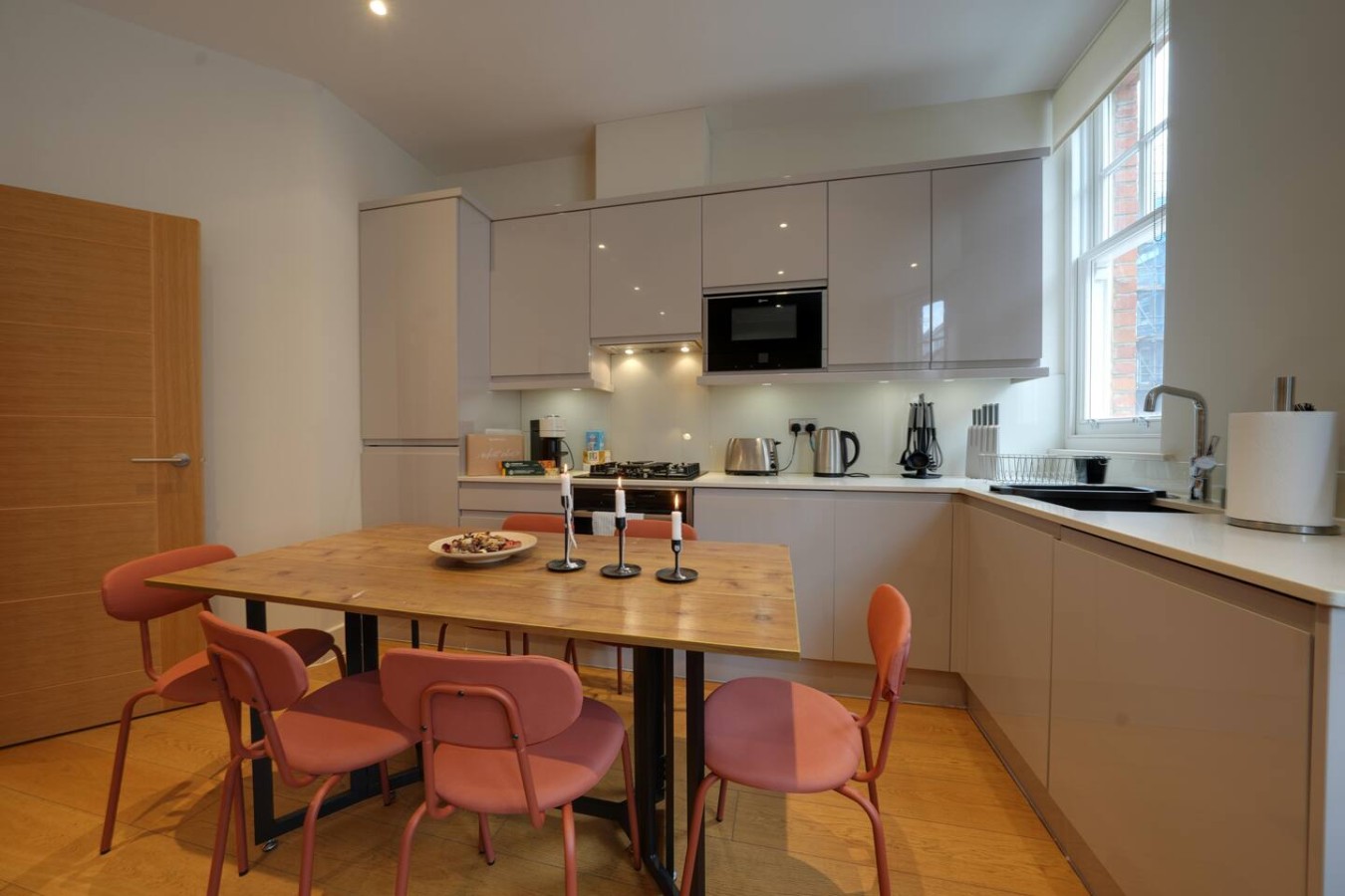 Dining area and kitchen