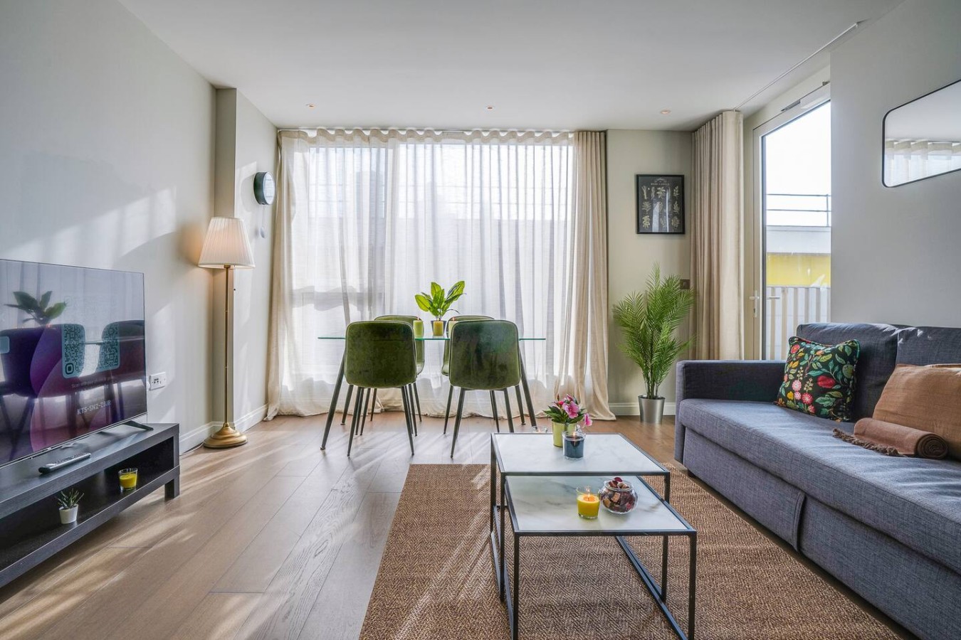 Dining area in living room