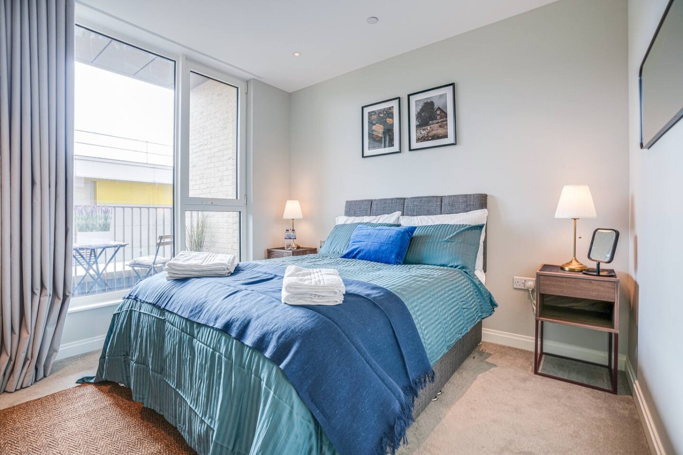 Bedroom with balcony