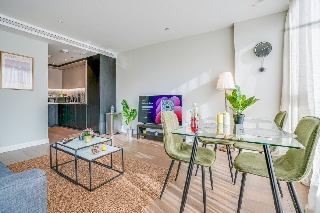 Dining area in living room