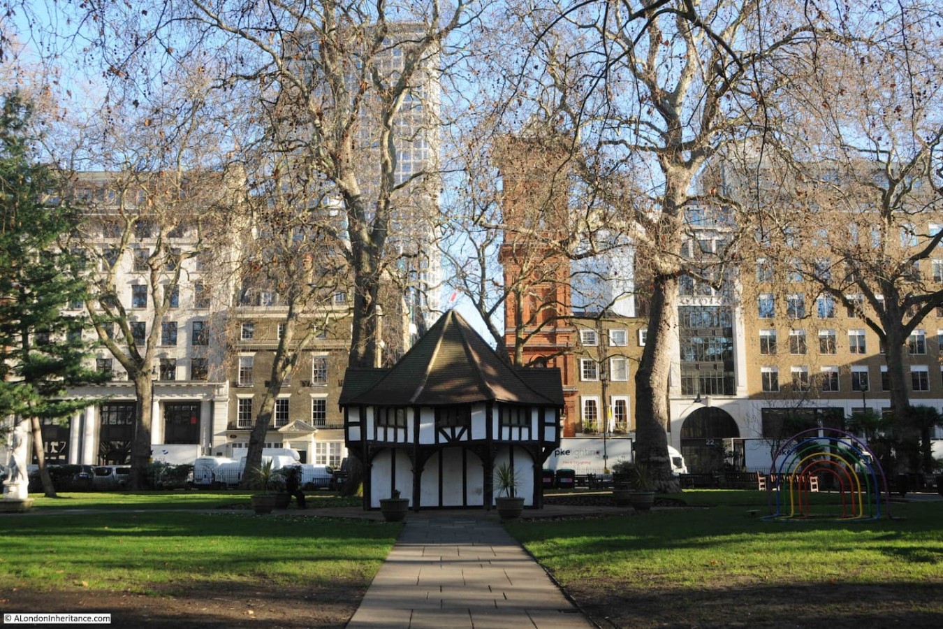 Soho Square Gardens -- 12 min walk A charming green oasis in the heart of Soho, perfect for relaxing between shopping and theatre adventures.