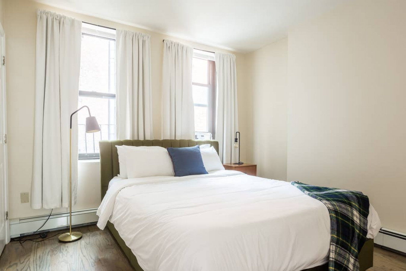 Queen Bed with AC in bedroom