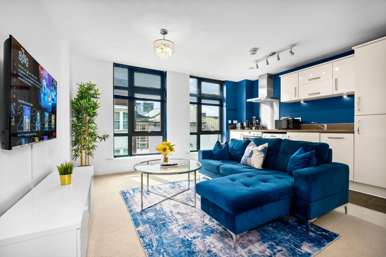 Luxury 2 Bed Apartment - Parking - JQ - City Centre - Bedroom TV in 100 Warstone Ln, Birmingham B18 6NP, UK - Property image 9 - VivreStays
