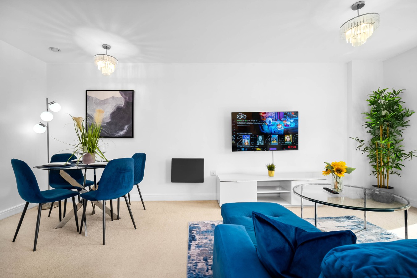 Luxury 2 Bed Apartment - Parking - JQ - City Centre - Bedroom TV in 100 Warstone Ln, Birmingham B18 6NP, UK - Property image 6 - VivreStays