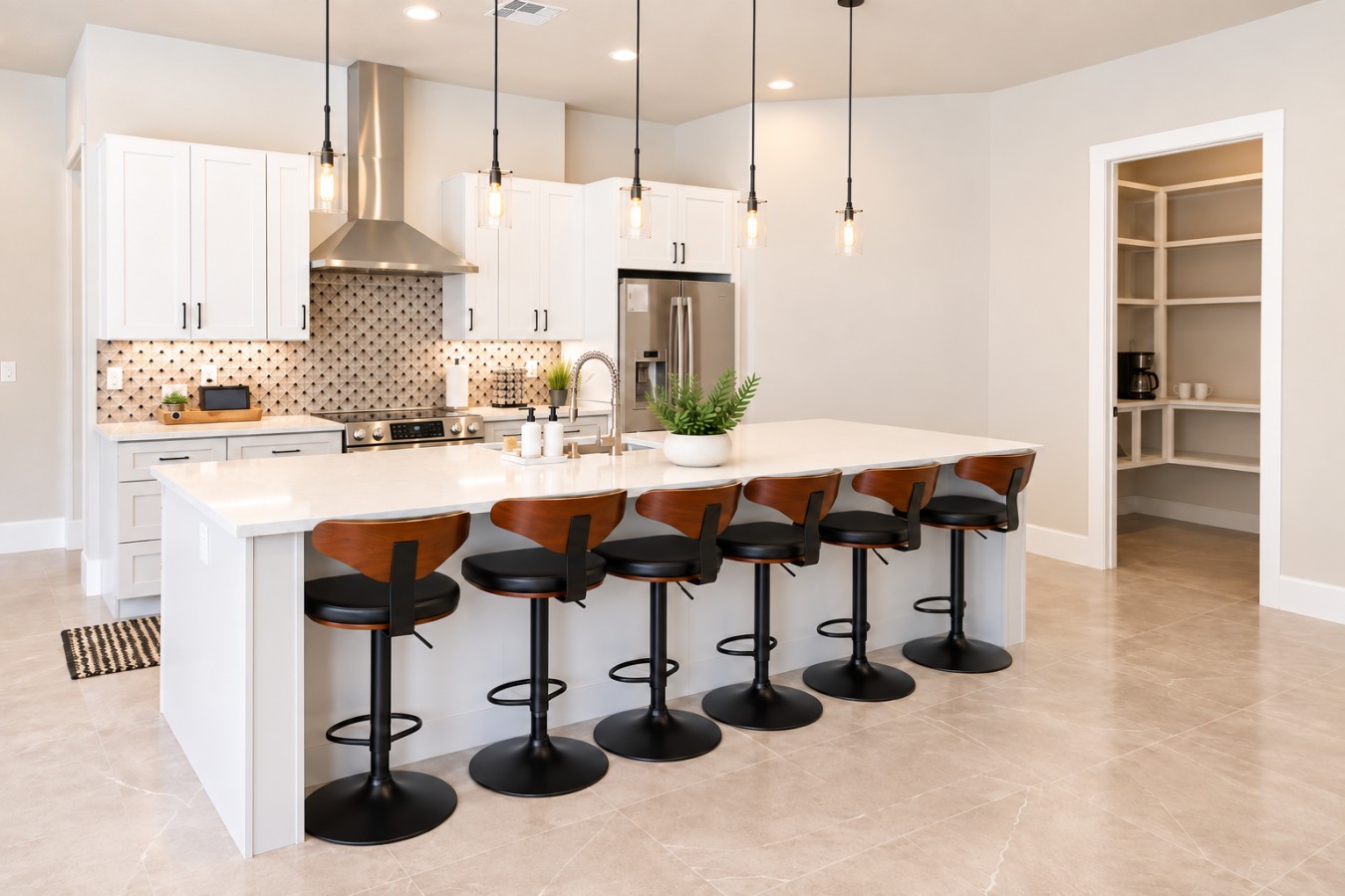 Kitchen Seating and Pantry