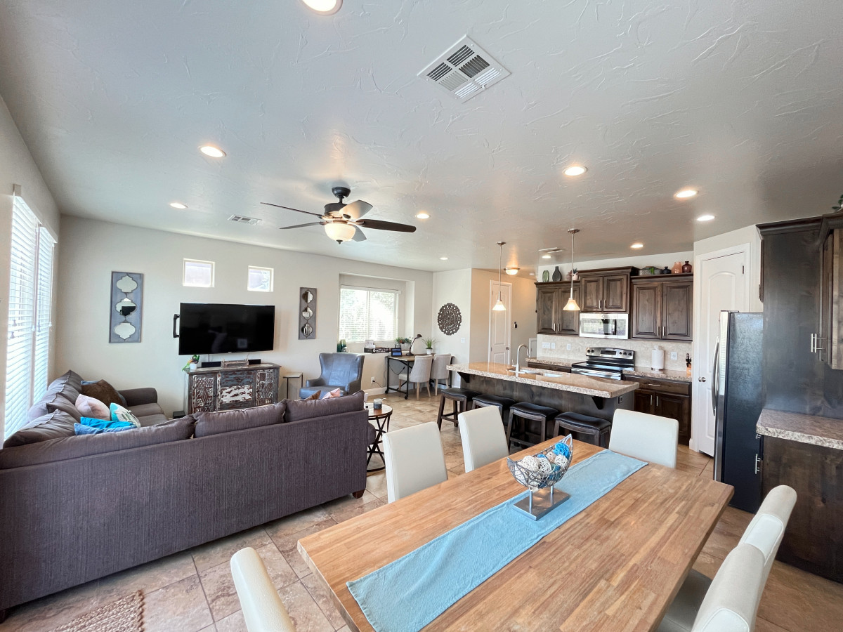 Kitchen and living room