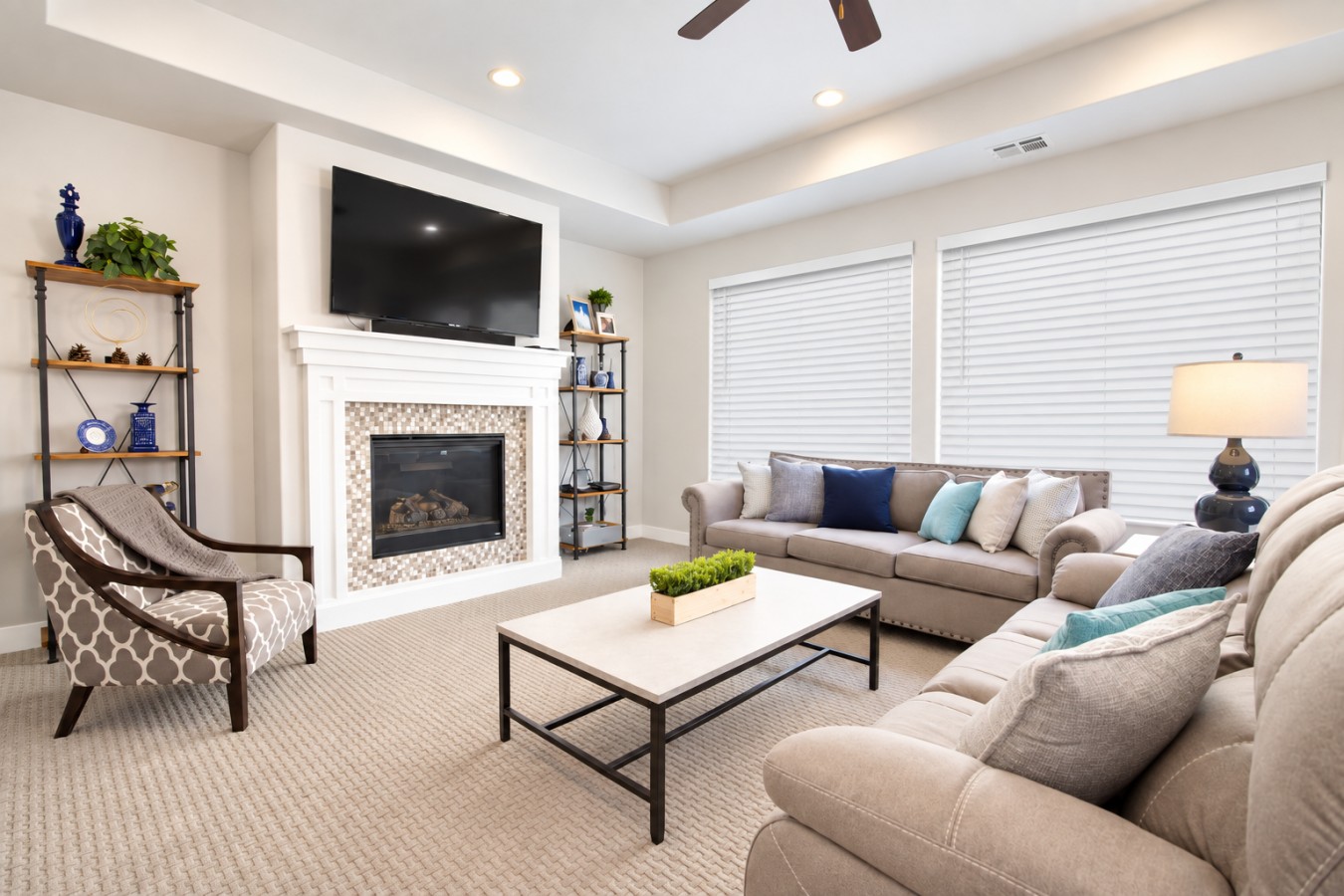 Living Room with Fireplace