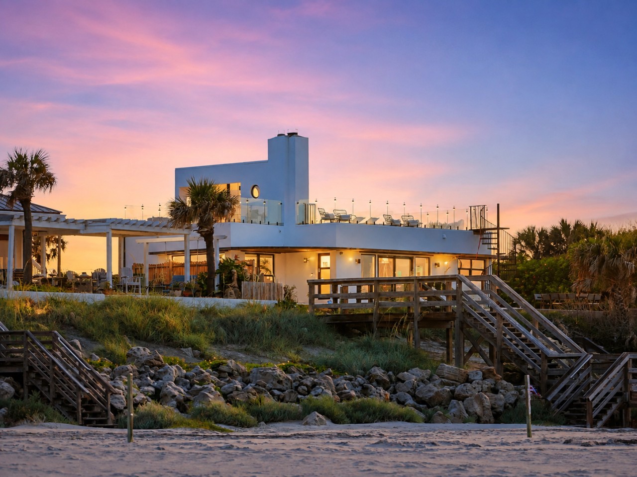 Featured Property Jewel of the Shores Oceanfront Estate | Rooftop Lounge | Game Room