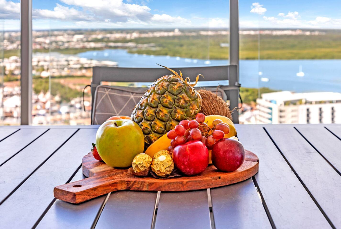 Zen Sea View 2BR, 2BA Penthouse - Unwind on our picturesque balcony, where breathtaking views stretch as far as the eye can see.