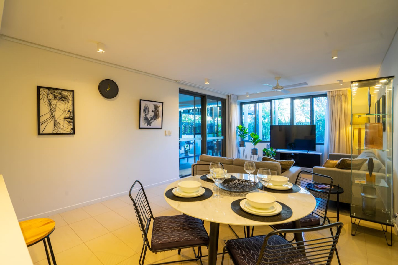 Zen Seaside 1BR Waterfront Apt - Savor every moment. Our chic dining table for four sets the scene for unforgettable dining experiences.
