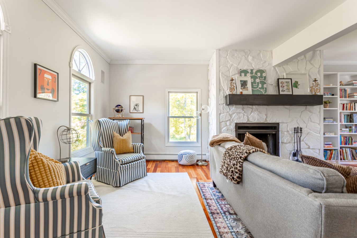 Comfortable seating and cozy touches invite you to settle in and stay awhile