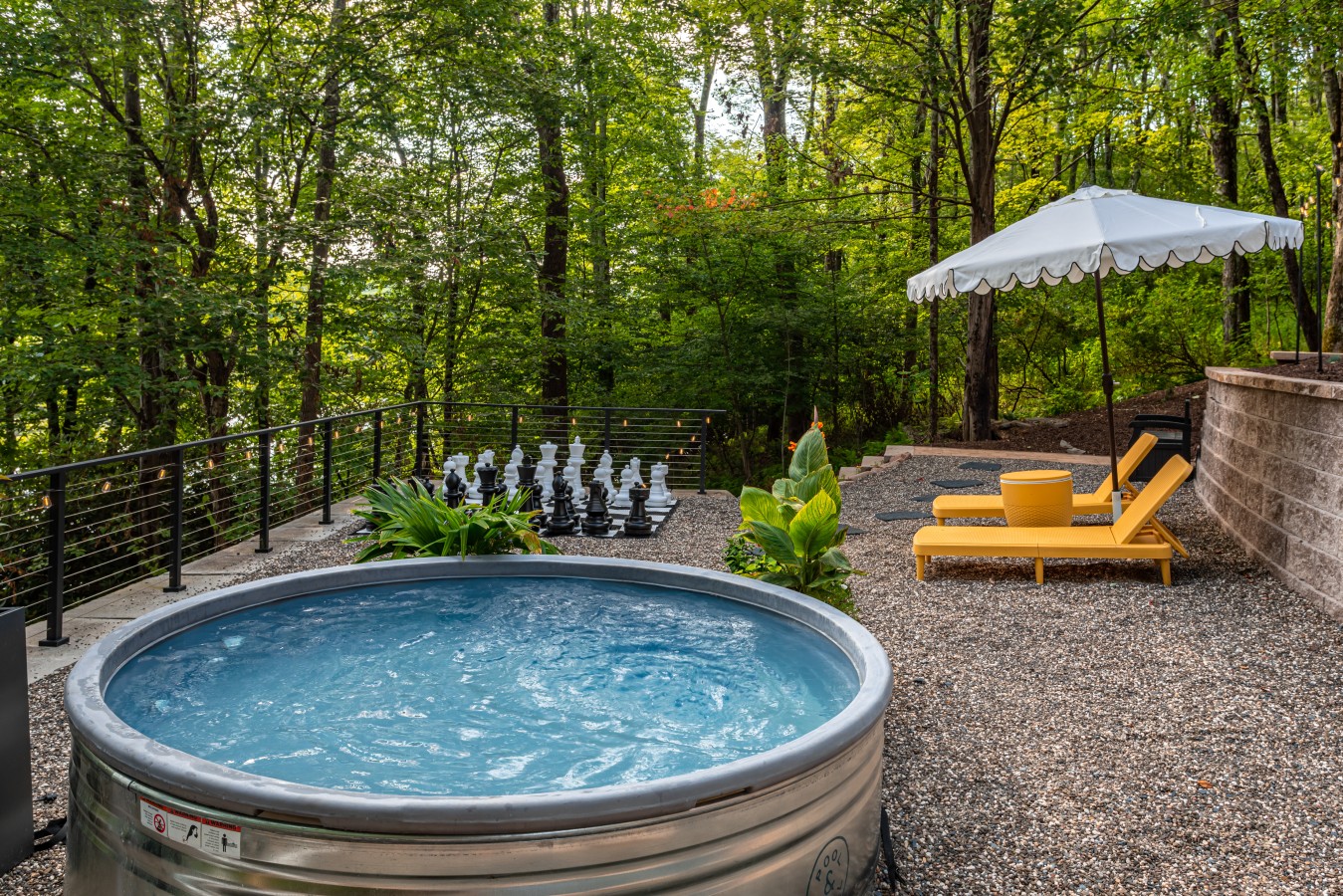 Cool off in the refreshing cowboy pool and unwind lounging in the sun