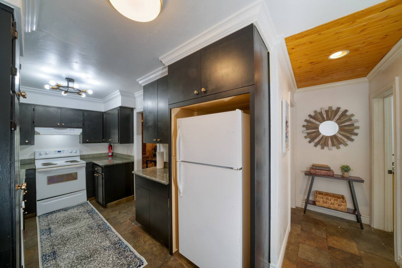 Fully stocked kitchen with everything you'll need for your stay!