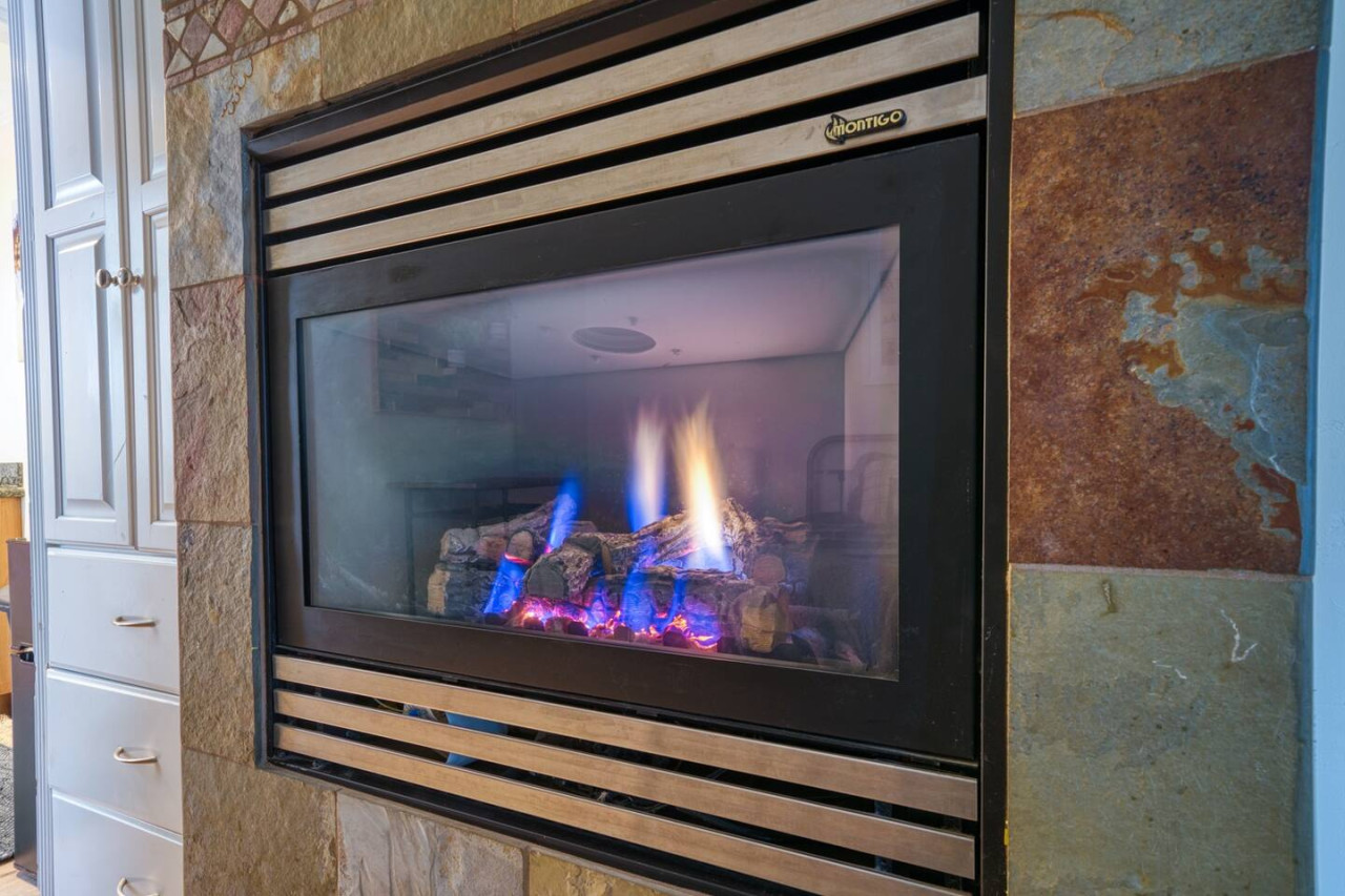 Fireplace inside the unit