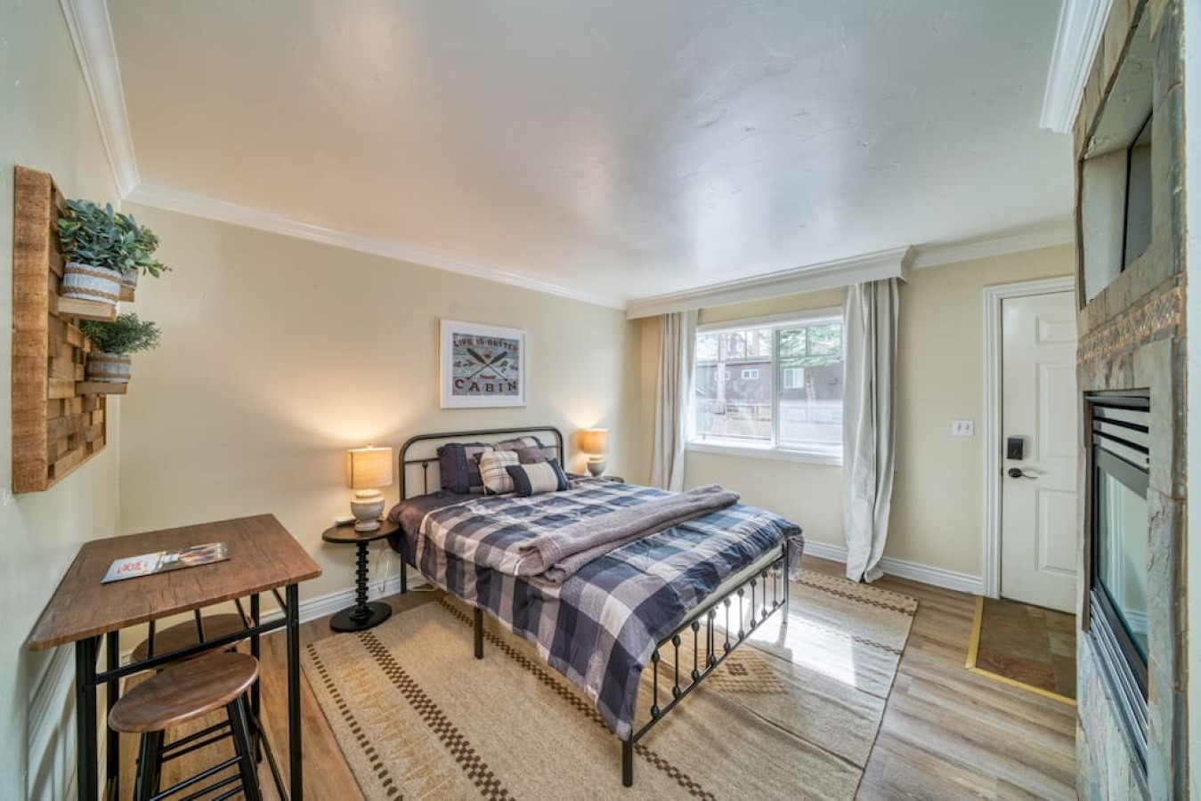 Bedroom with work space