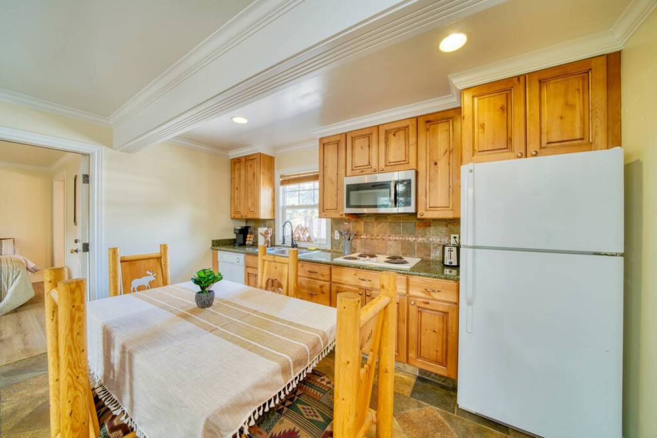 Dining area view across the living room