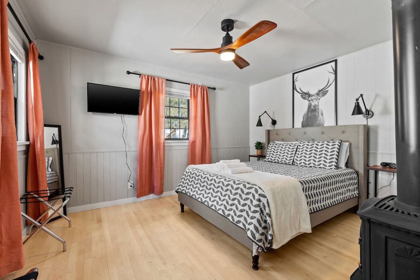 Our bed is a 12 inch thick, Queen foam mattress