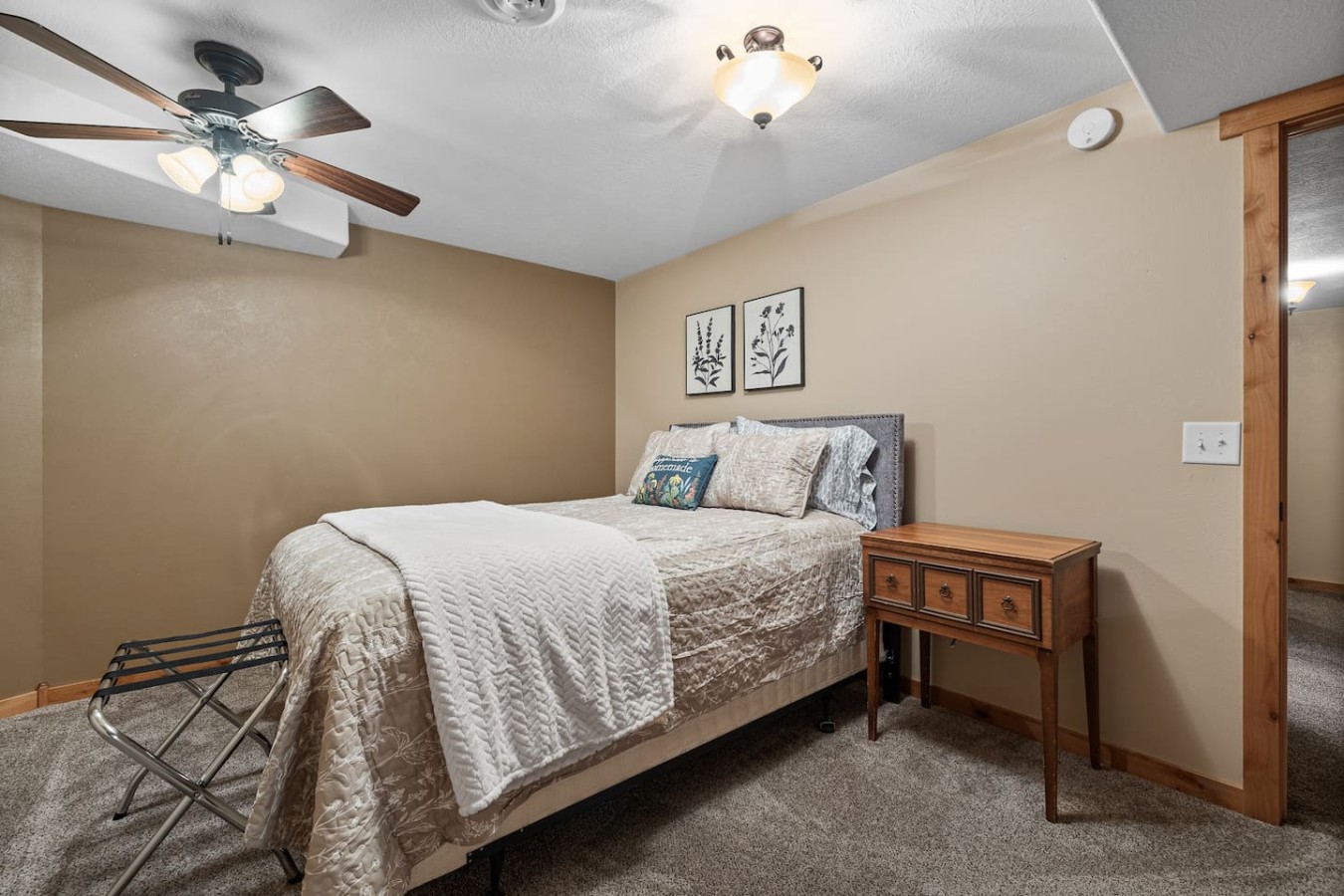 The "Sleeping Nook" next to the basement rec room/living room.