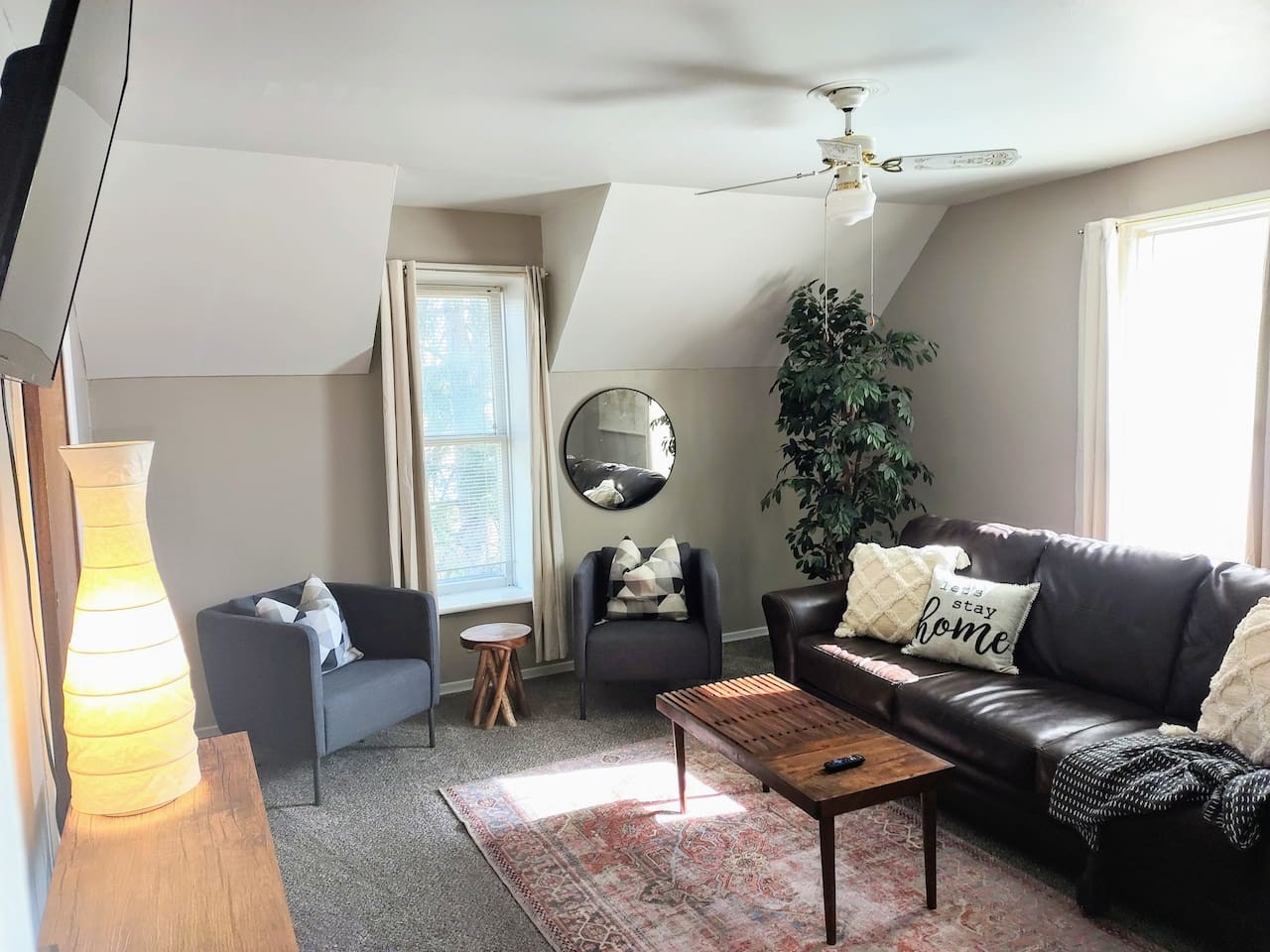 Our spacious living room is family-friendly with some toys for the little ones and boardgames for the rest of the family. We have a large smart tv with Hulu, Live TV, Disney and ESPN.