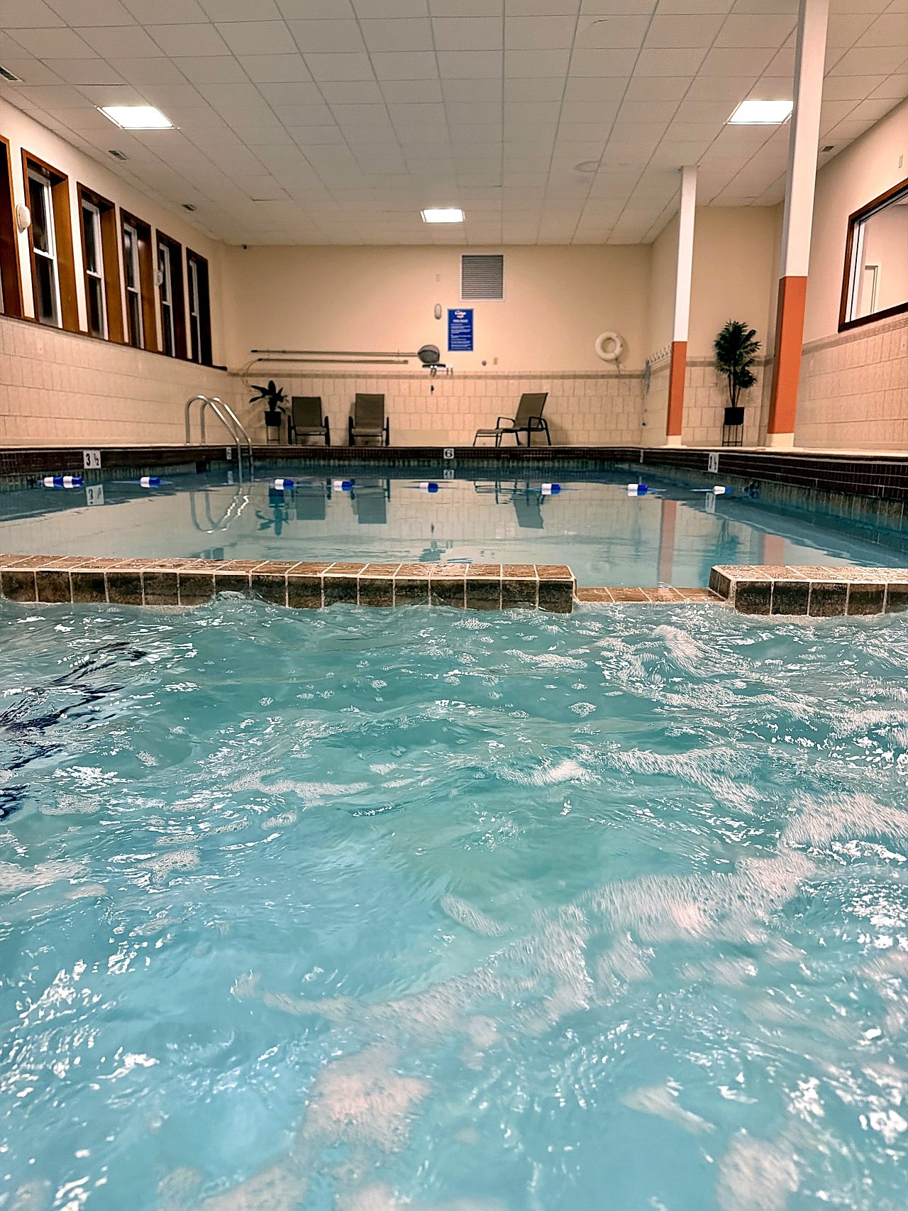 Hot tub and indoor pool