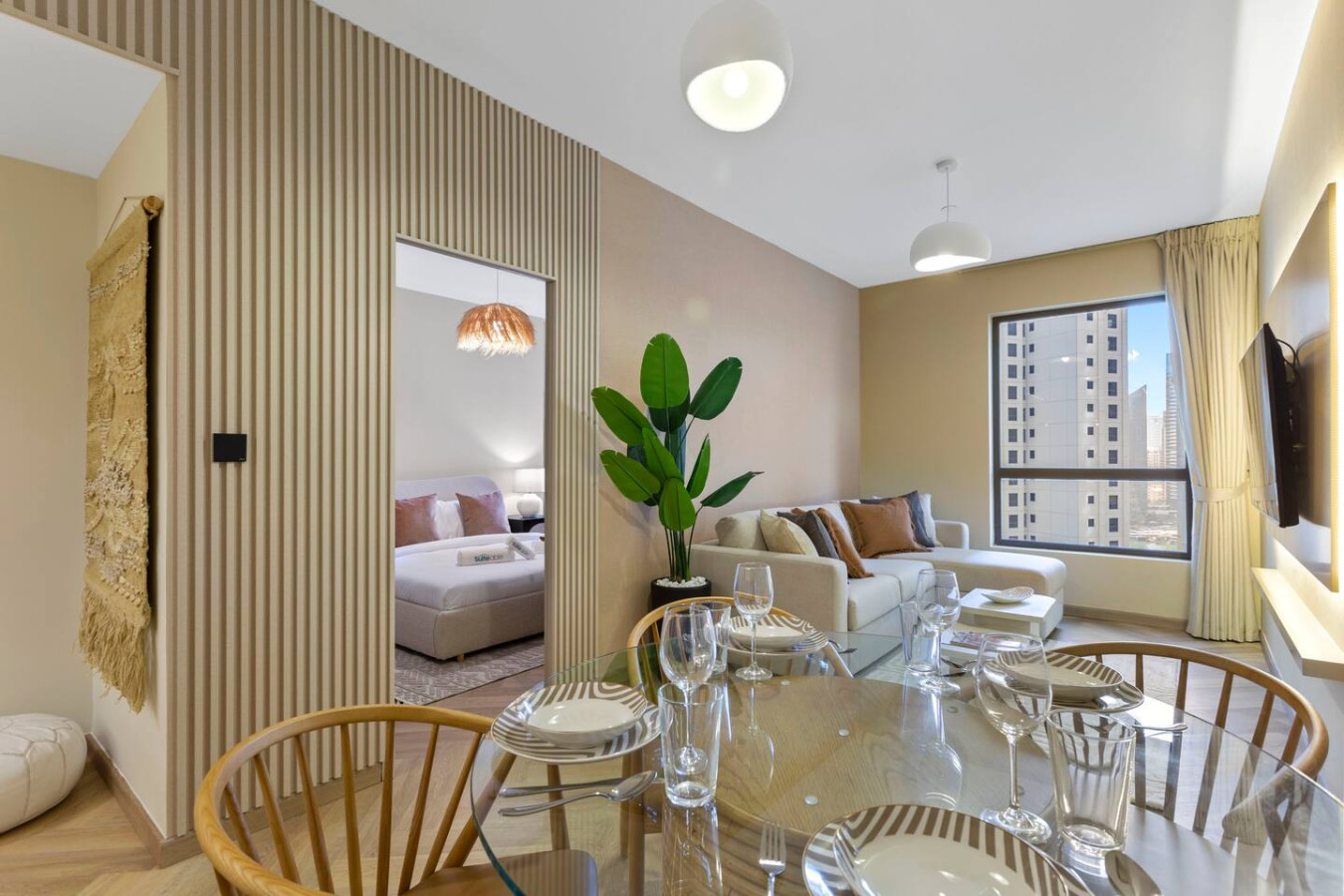 Beachside Home on JBR Walk with modern interiors