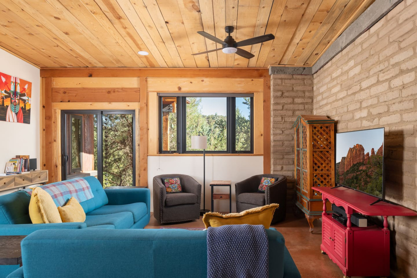 Handcrafted Adobe Home | Firepit, Cathedral Views 3