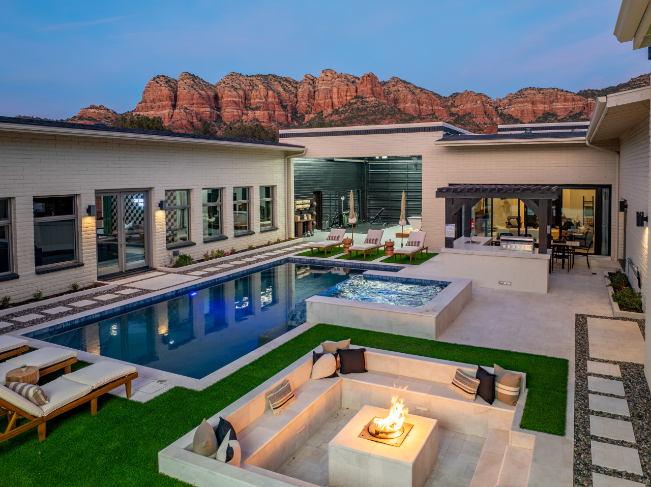 Sierra Roja Estate — 6BR Resort Compound with Heated Pool, Sauna & Theater