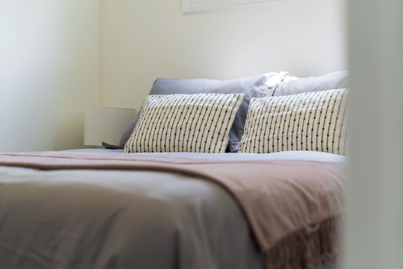 The bedroom offers a sanctuary of calm, where you can unwind and recharge in comfort and style.