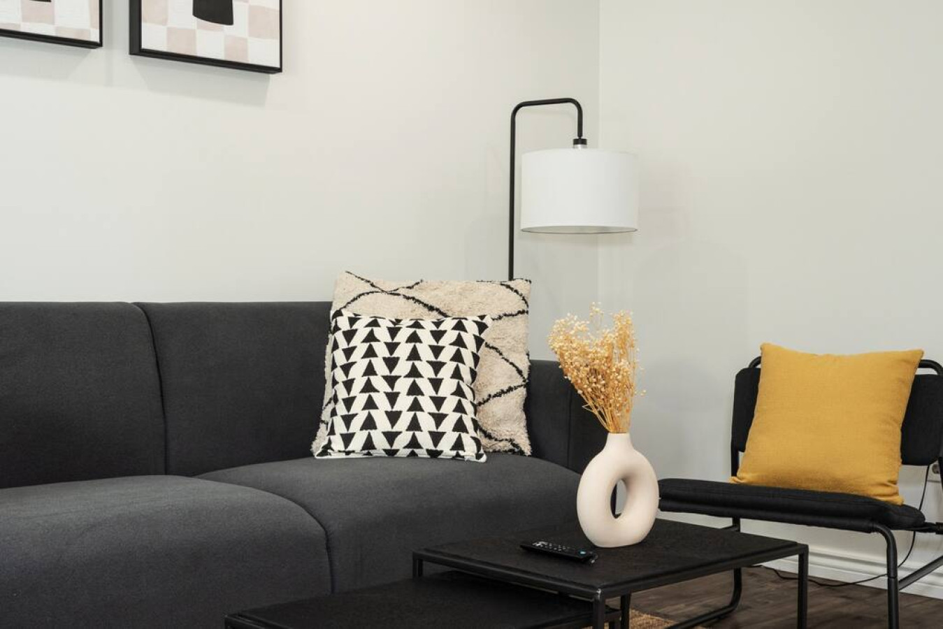 Relax in this warm, inviting space with warm accents and cozy furnishings. You’ll love unwinding on the plush sofa, enjoying or streaming your favorite shows in a serene atmosphere