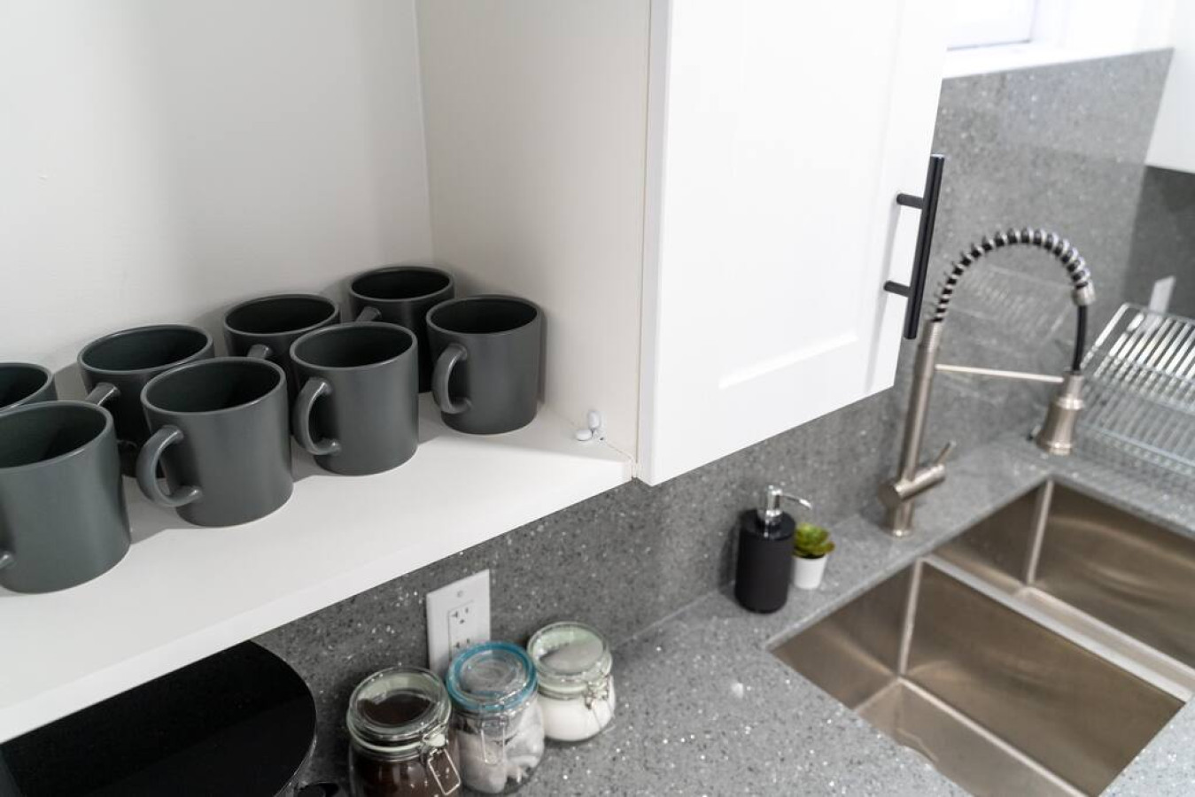 As you step into the kitchen, the clean lines and functional design make you eager to start cooking your favorite dishes.